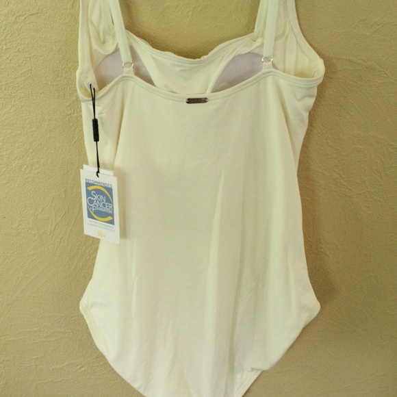 Calvin Klein Ruched Panel One Piece Swimsuit - Picture 4 of 4